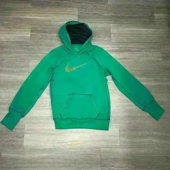 Women's Nike Therma-Fit Swoosh Out All Time Printed Hoodie - Green - Size M - Picture 2 of 5